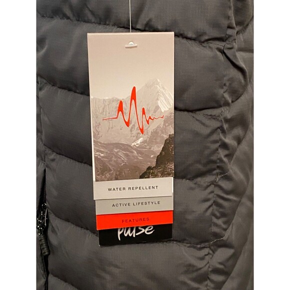 NWT Pulse Puffer Vest Men's XS Boys Youth XL 20 Gray Quilted Ripstop Water Repel - Picture 9 of 15